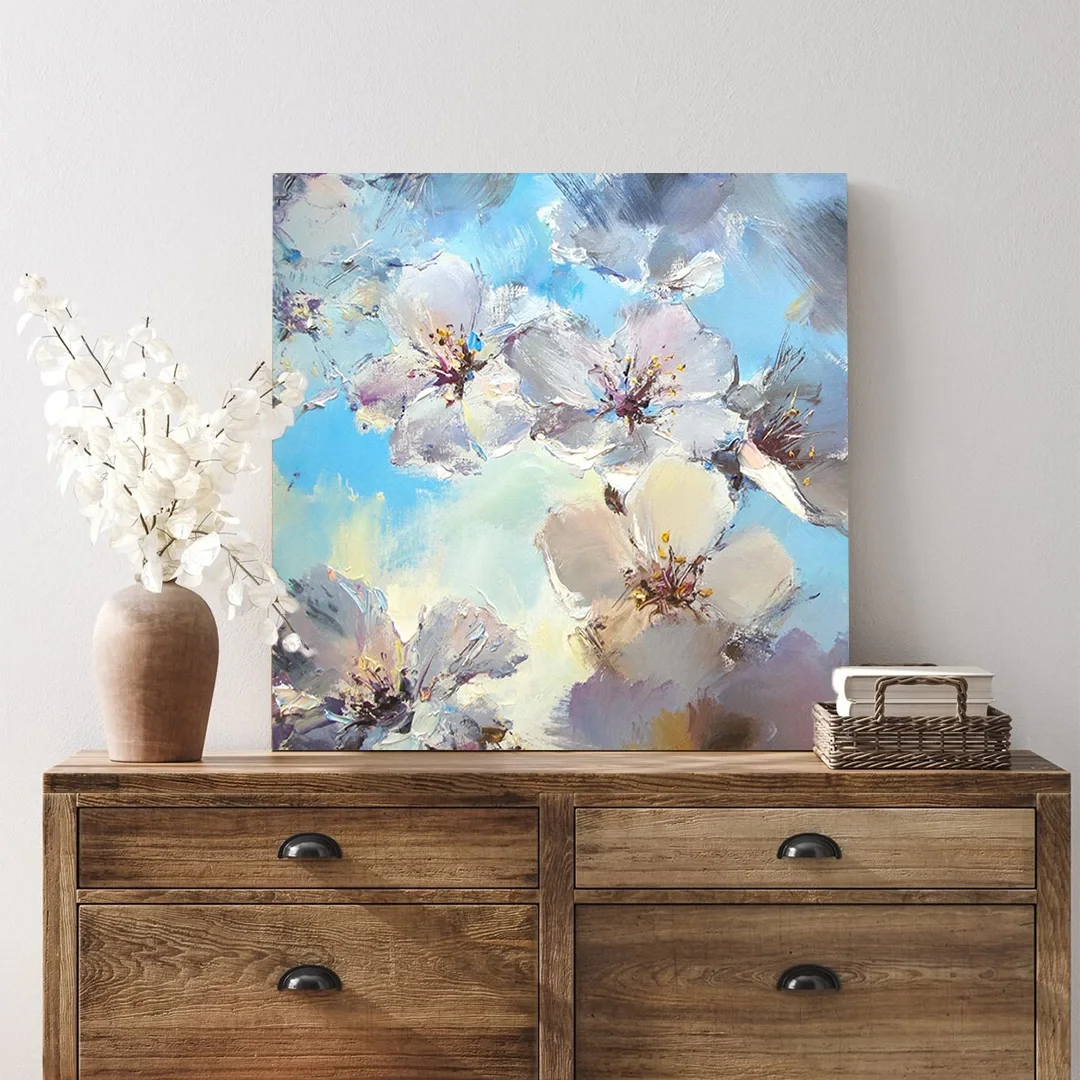 Bağbozumu Çiçekler Kanvas Tablo