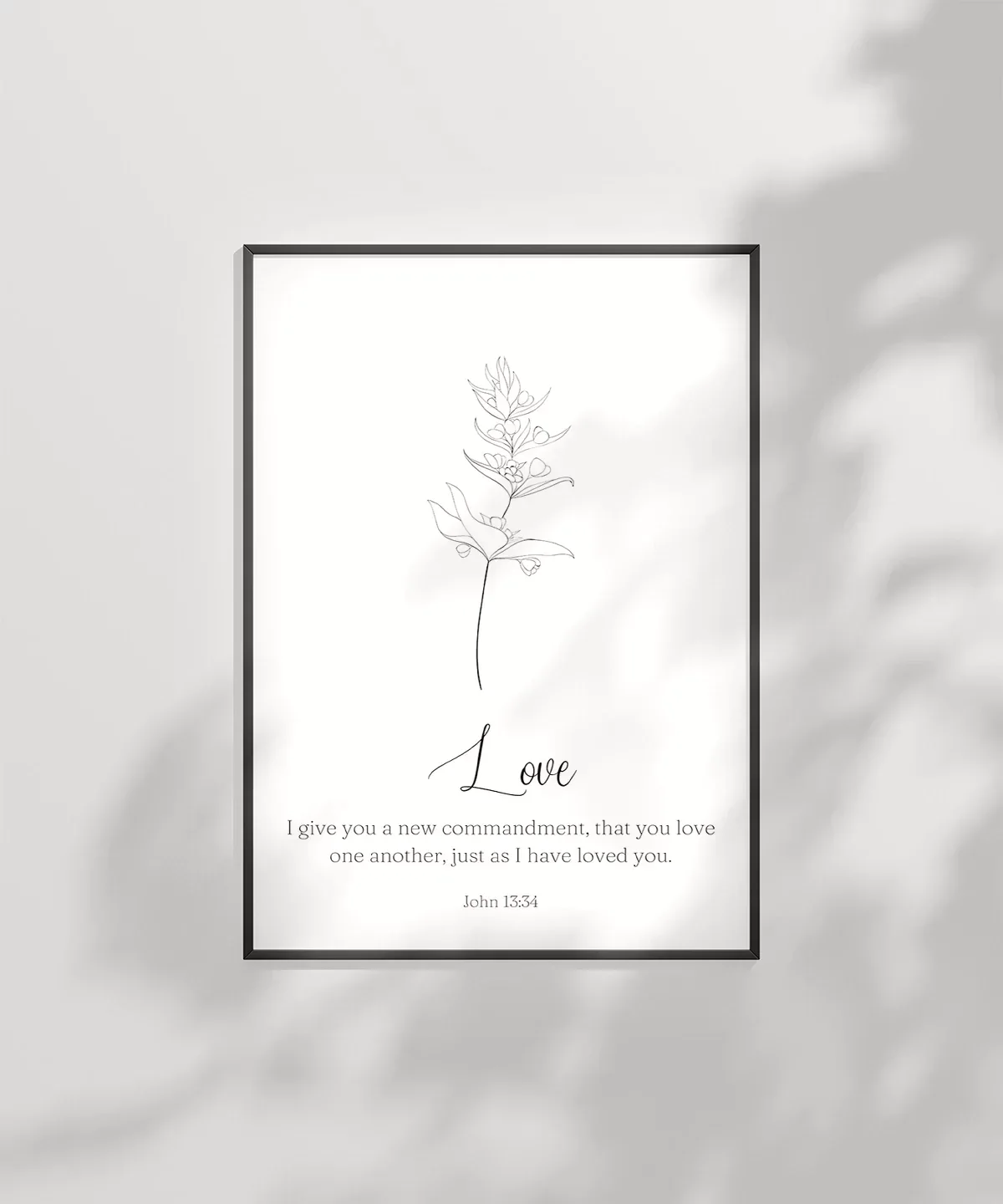 El Çizimi Çiçek Motifli Poster