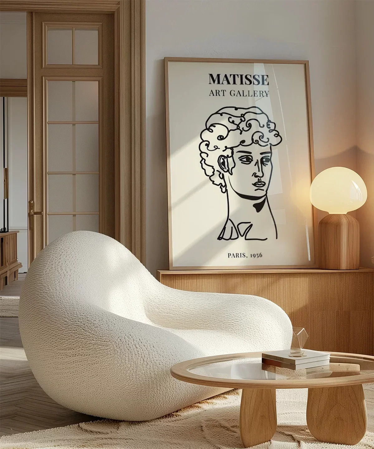 Erkek Büstü Çizgi Sanat Poster