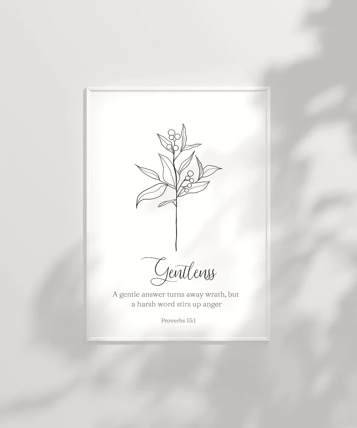 Gentleness Temalı Minimalist Poster