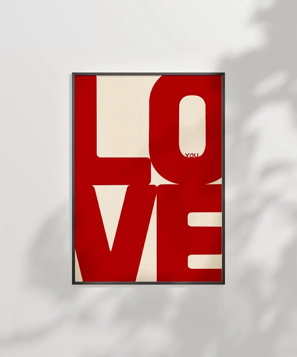 LOVE You Büyük Tipografik Poster