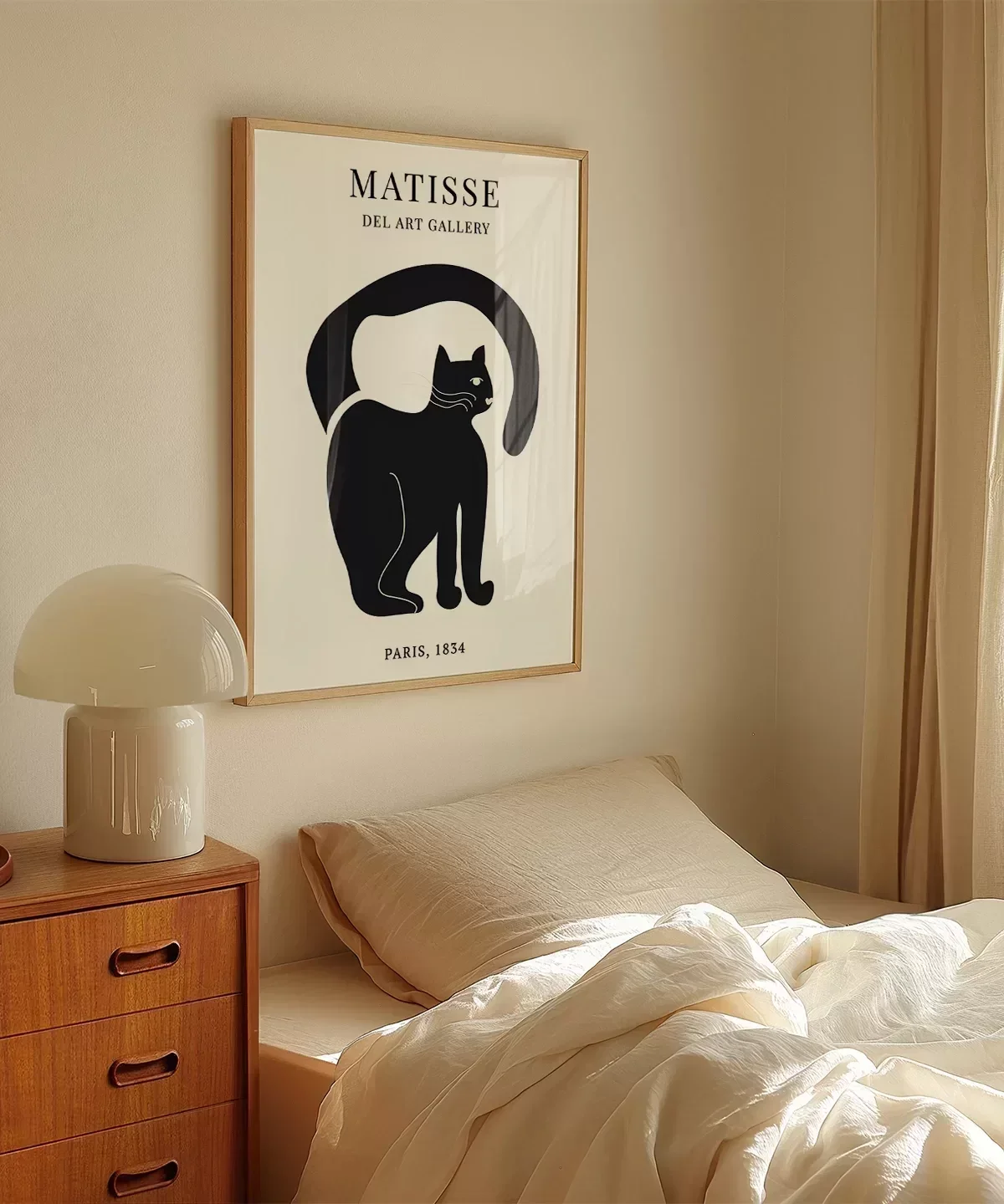 Matisse Tarzı Siyah Kedi Poster