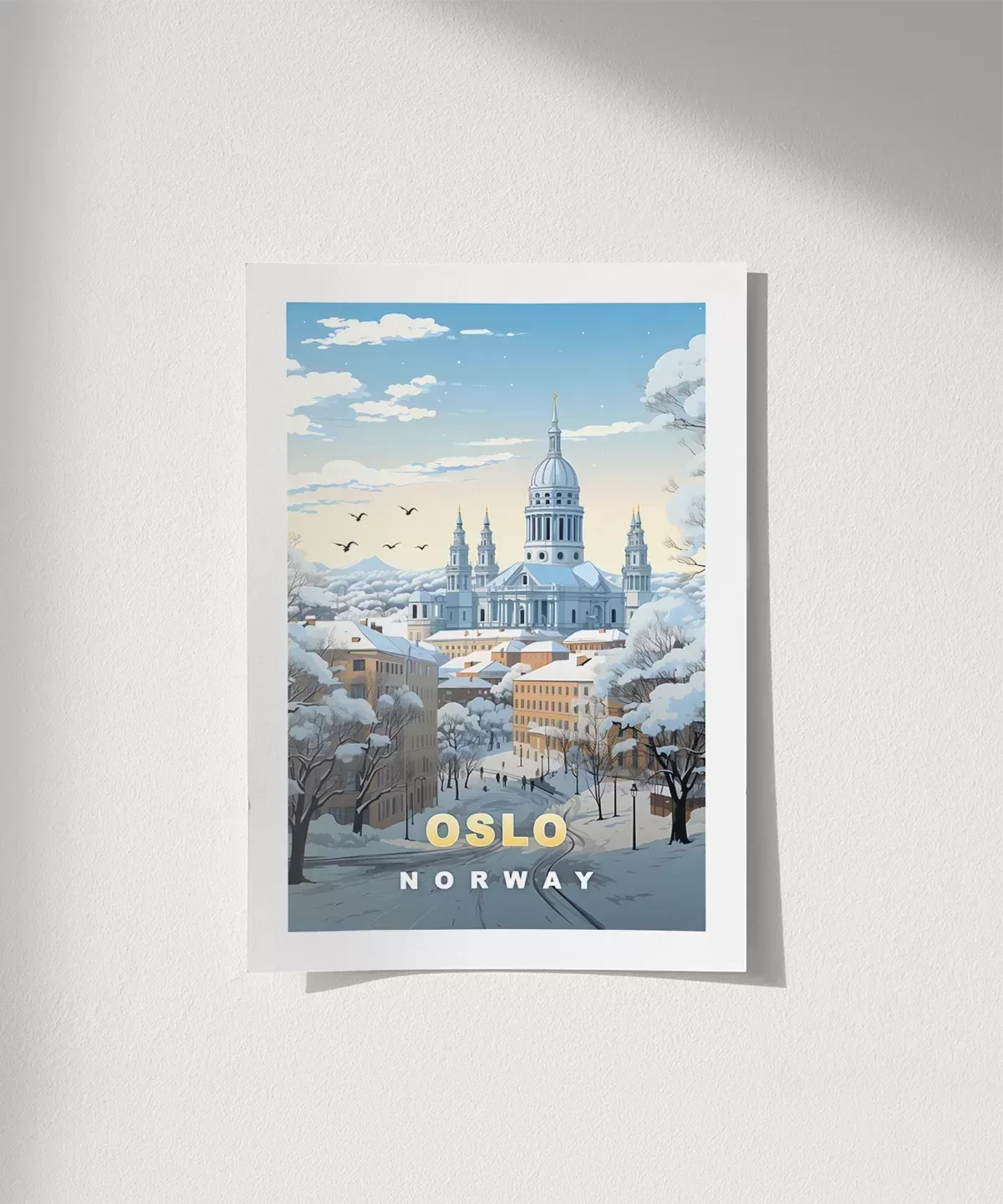 Oslo Kış Manzarası Poster