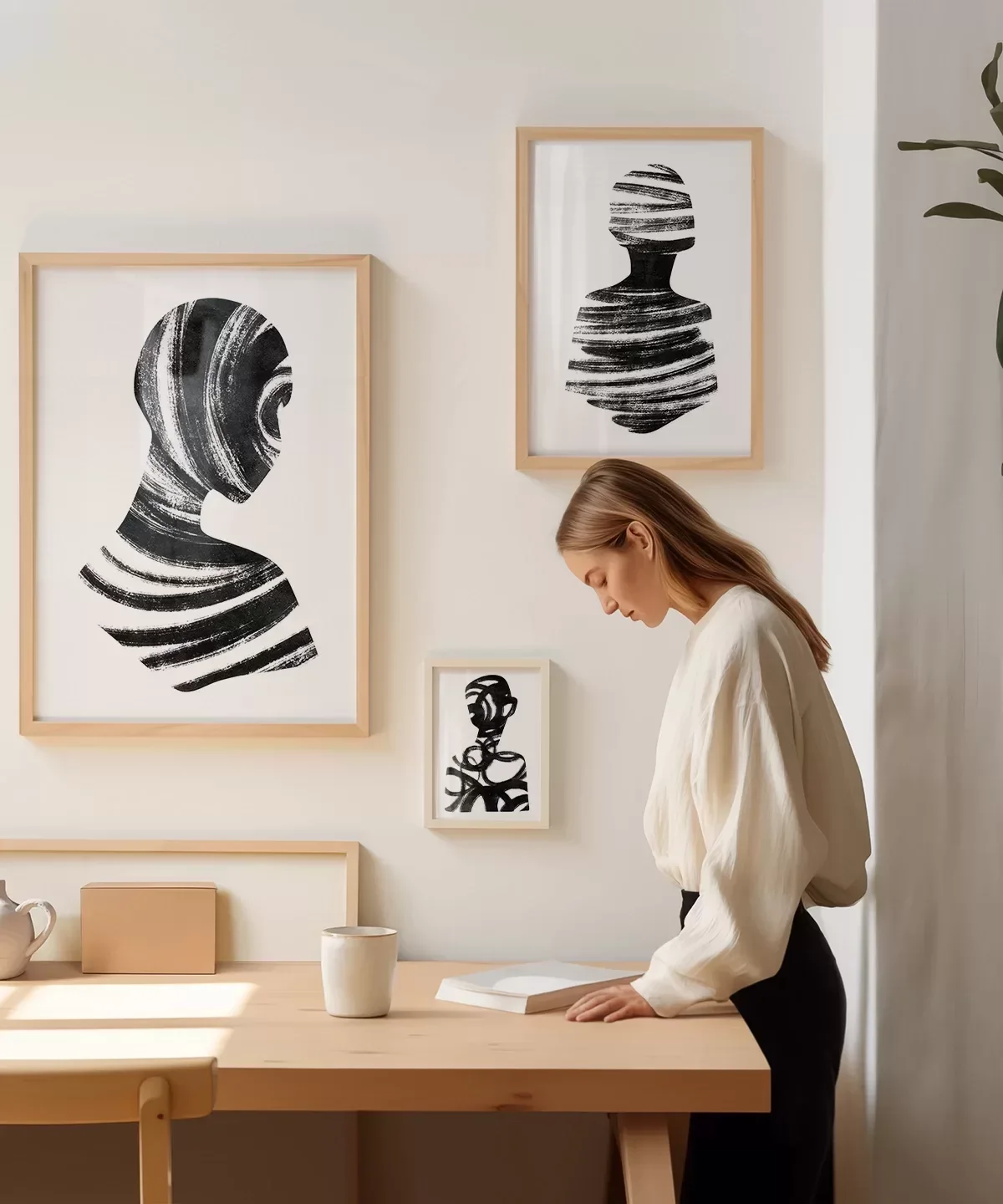 Soyut İnsan Silüetleri 3lü Poster