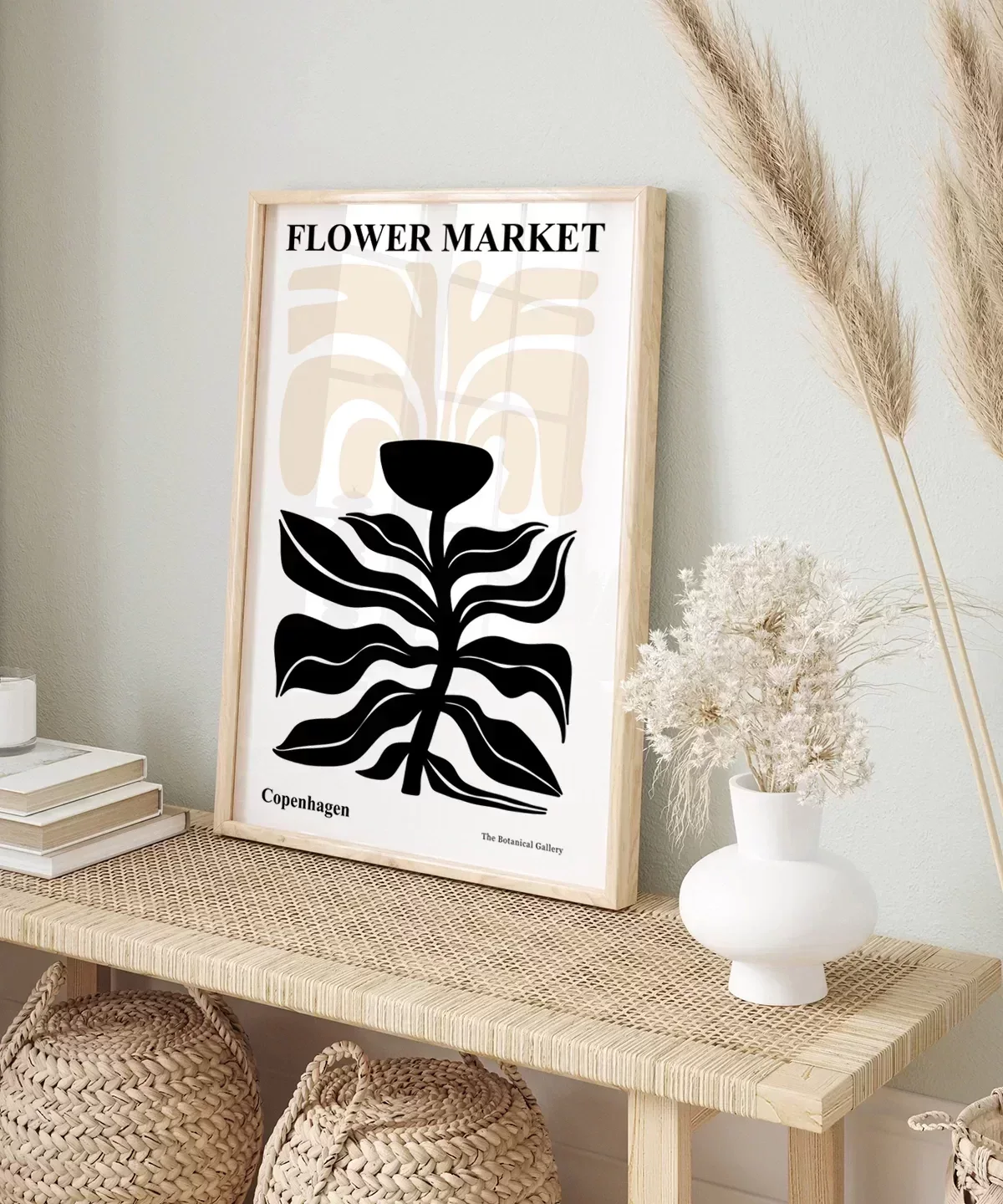 White Copenhagen Flower Poster