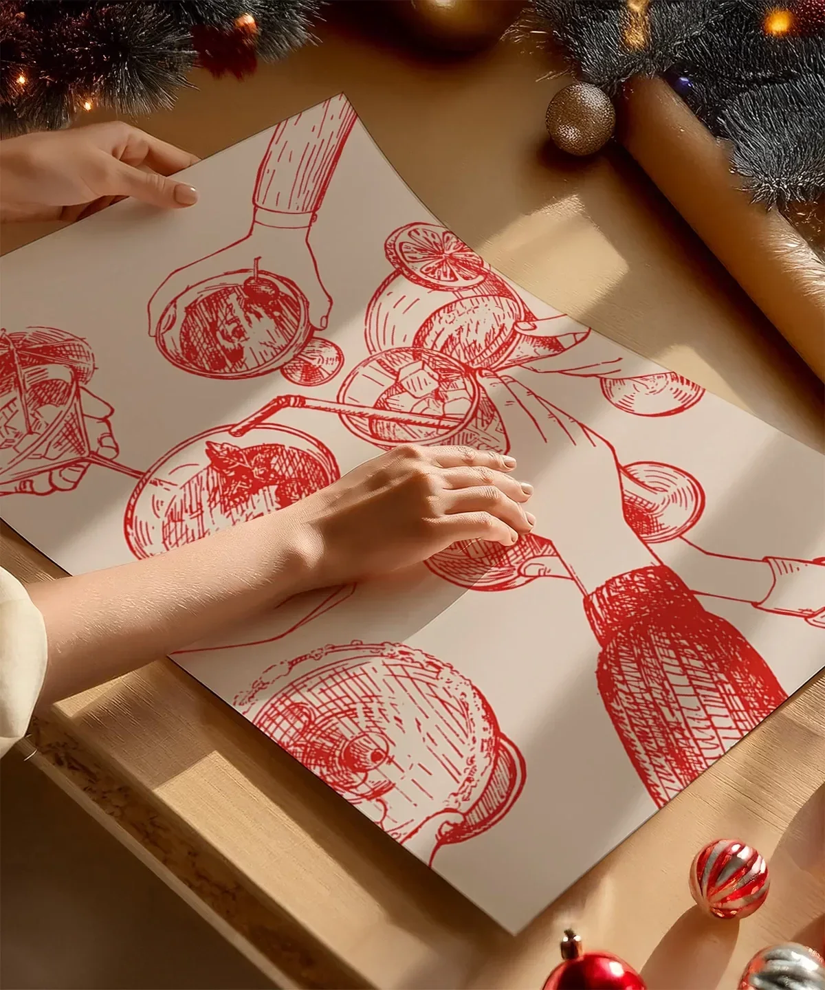 Yeşil ve Kırmızı Noel 2li Poster