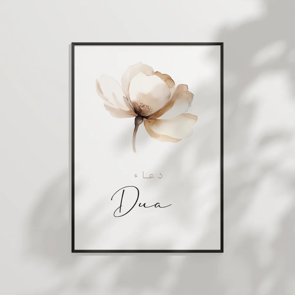 Dua Minimal Çiçek Temalı Duvar Poster