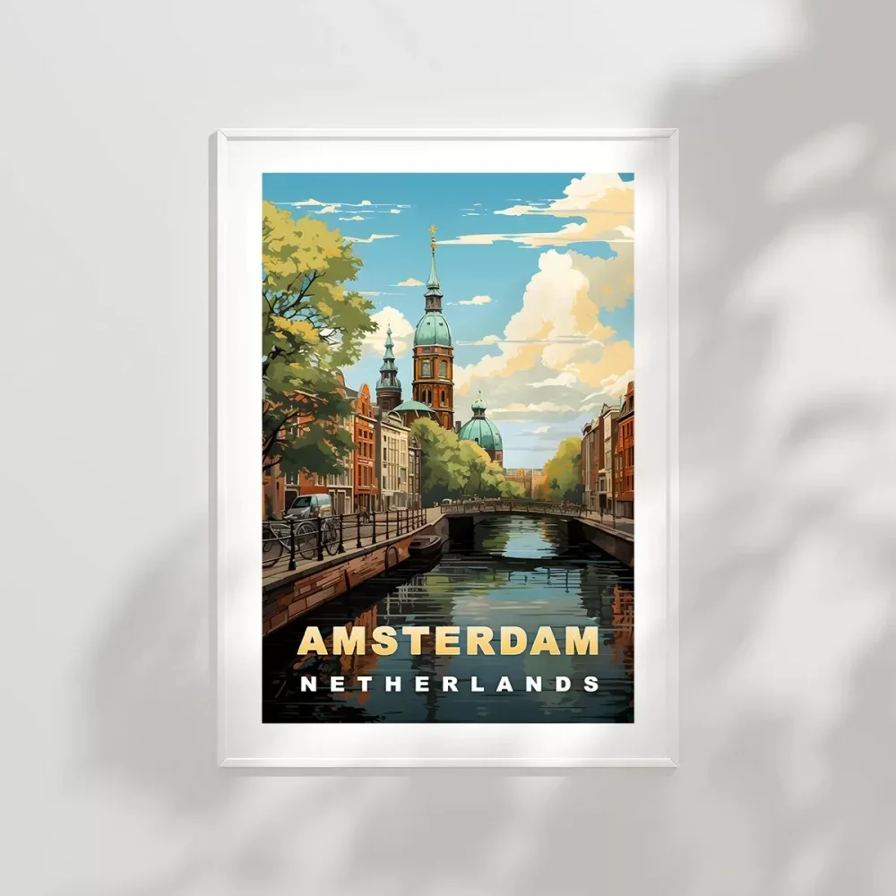 Amsterdam’ın İkonik Kanalları Poster