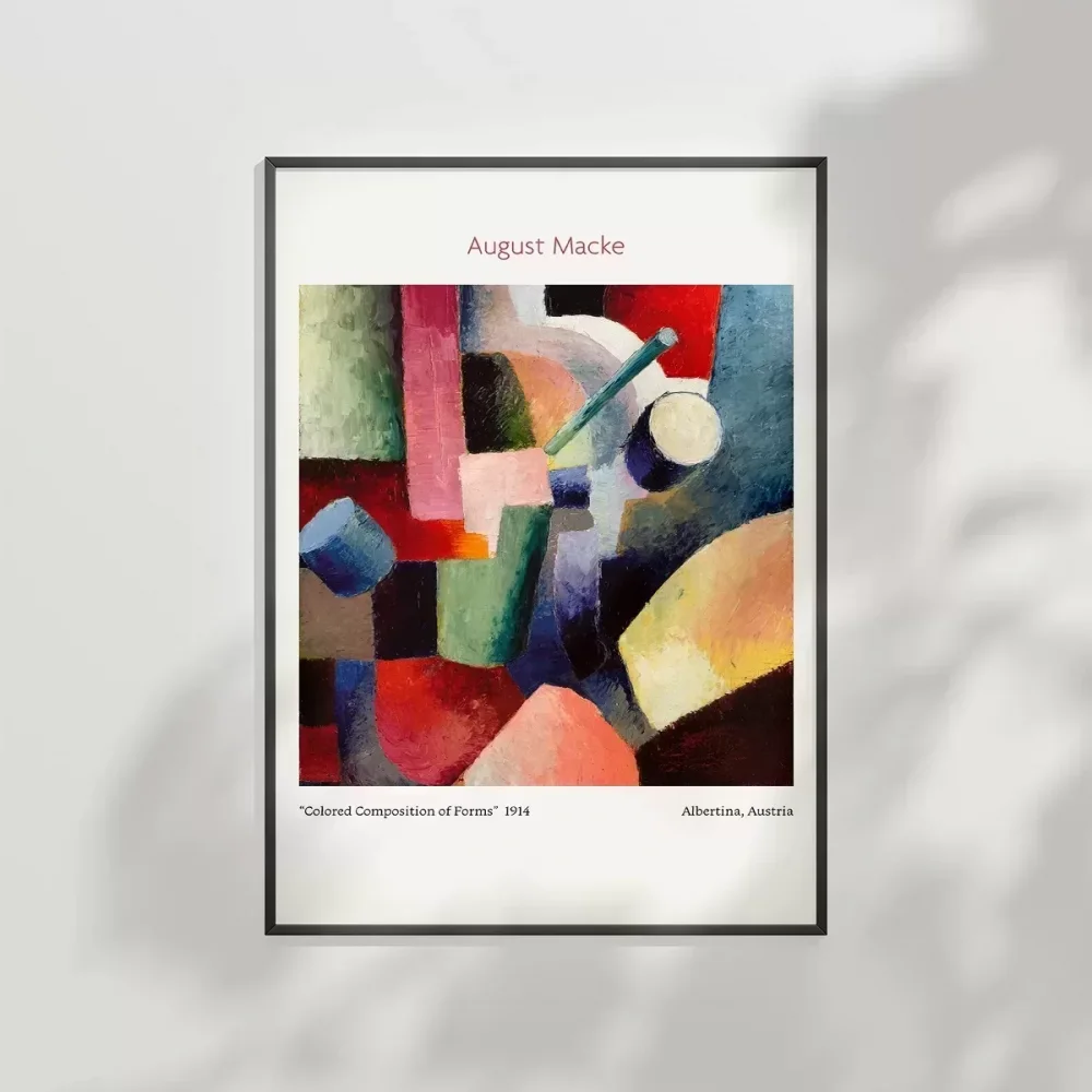 August Macke Formların Renkli Kompozisyonları Poster