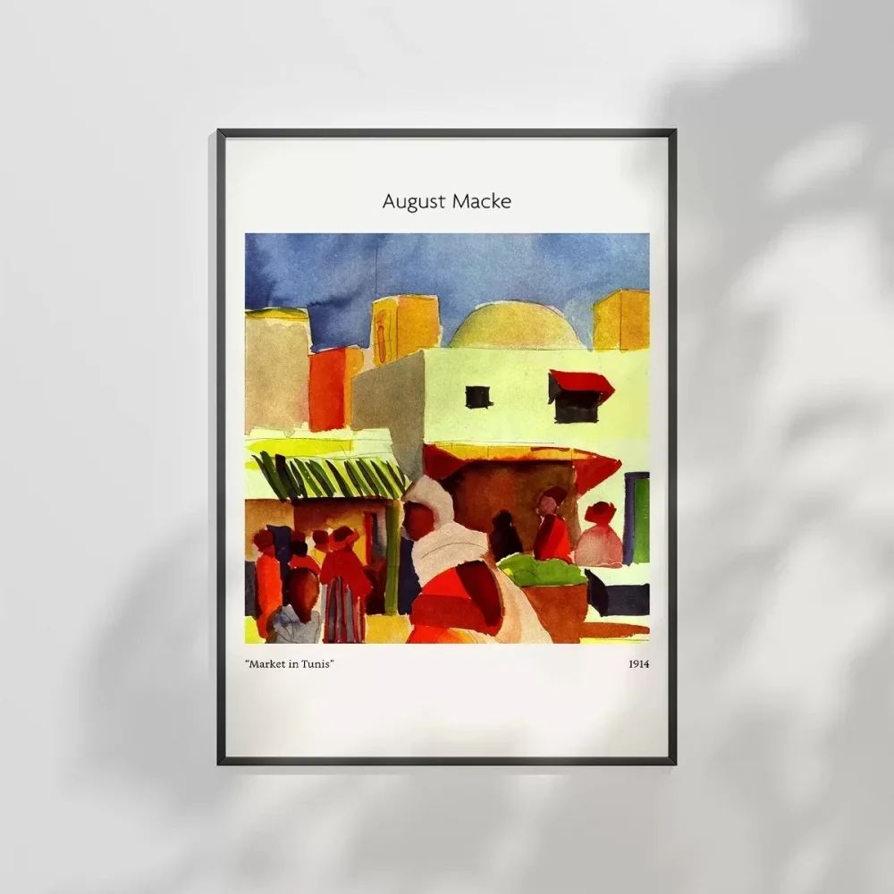 August Macke Tunusta Market Poster