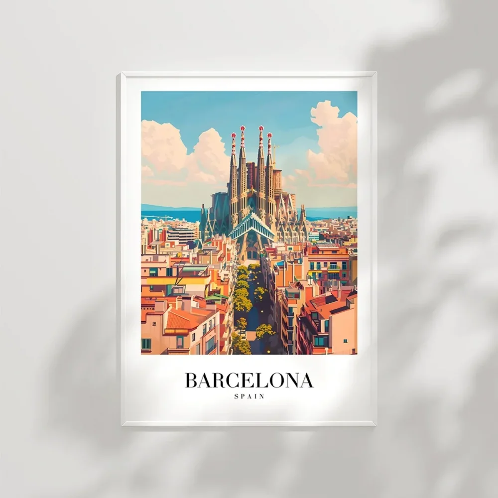Barcelona Mimari Poster