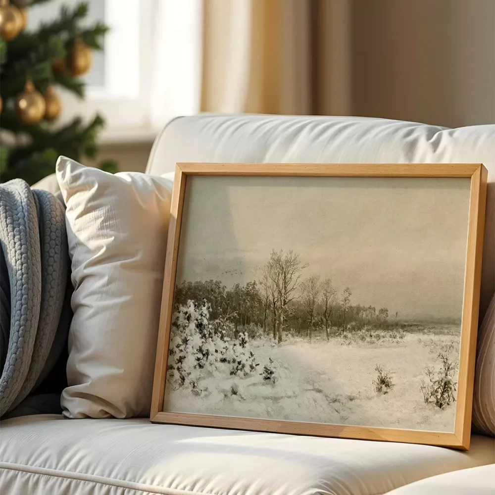 Beyaz Kış Manzarası Poster