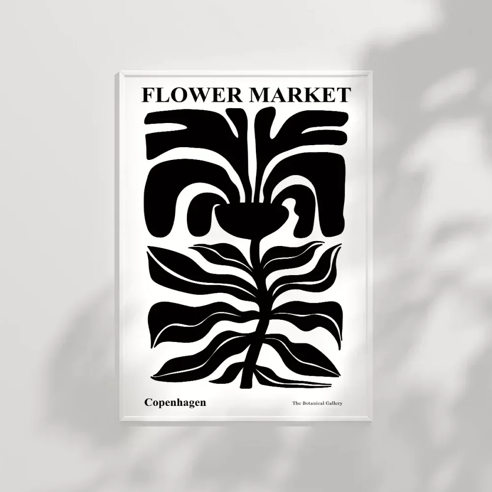 Black Copenhagen Flower Poster