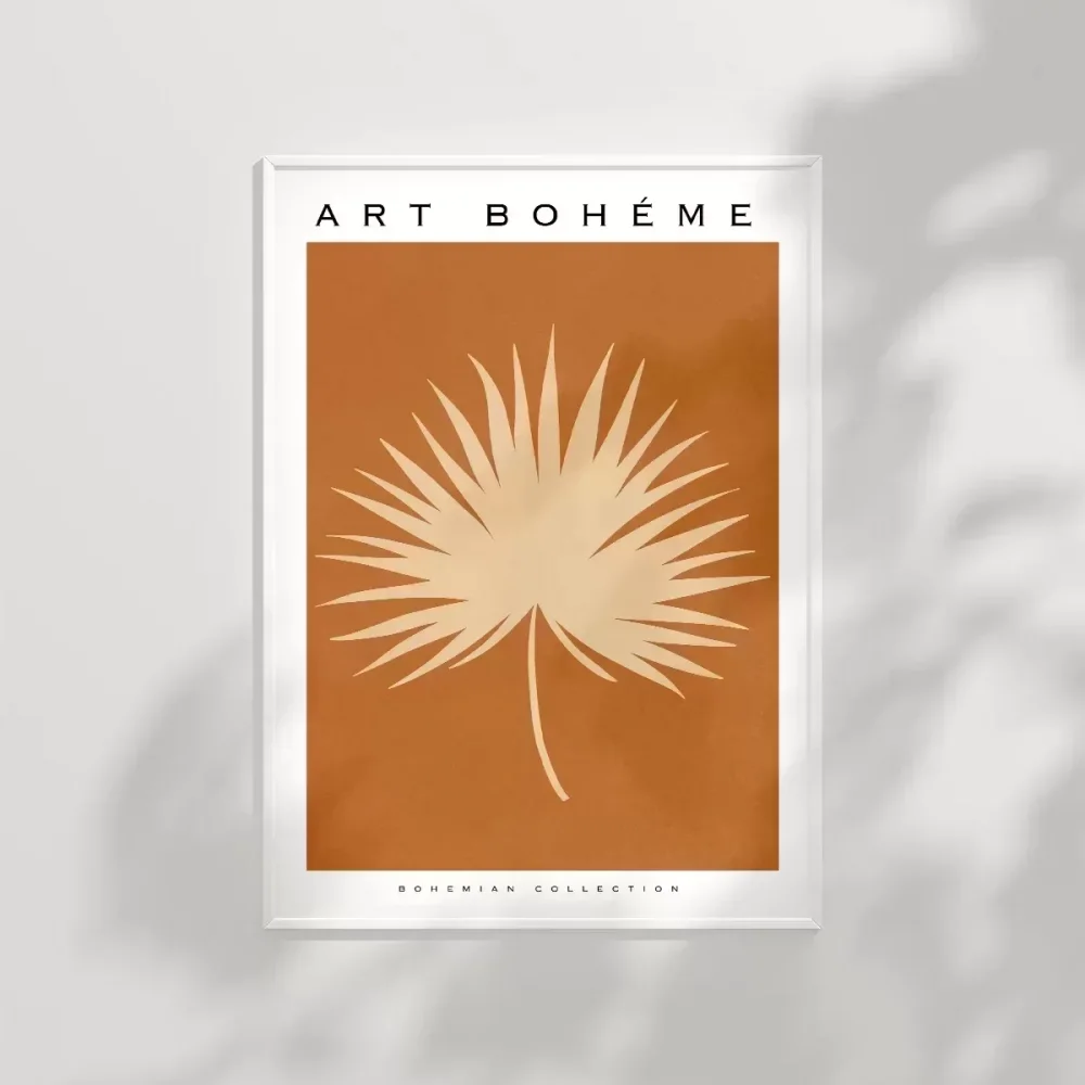 Bohem Palmiye Yaprağı Poster