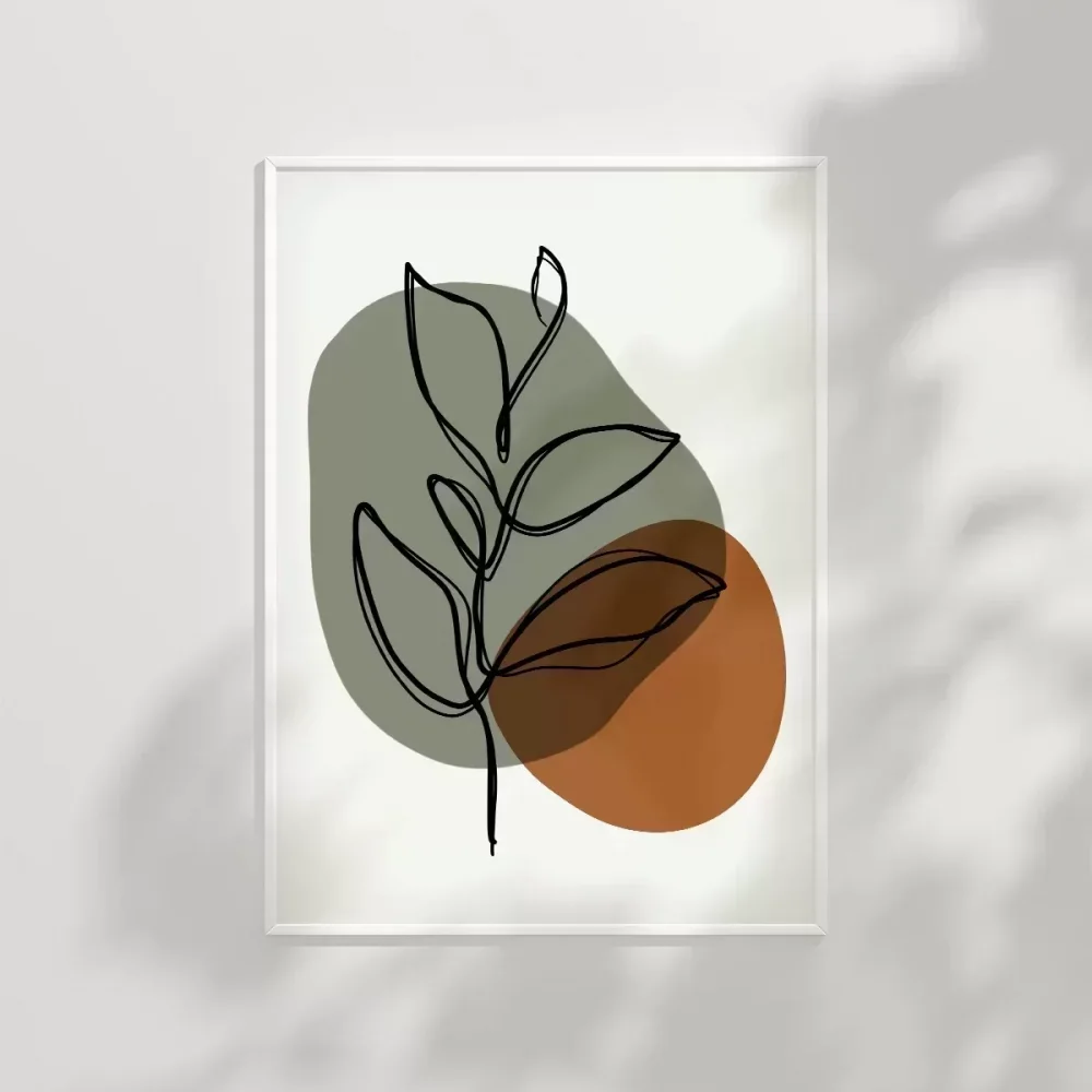 Çizgisel Bitki No 3 Poster