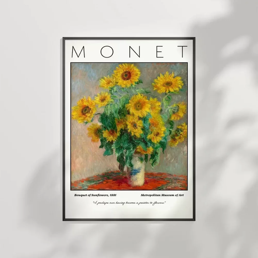 Claude Monet Ayçiçeği Buketi Poster