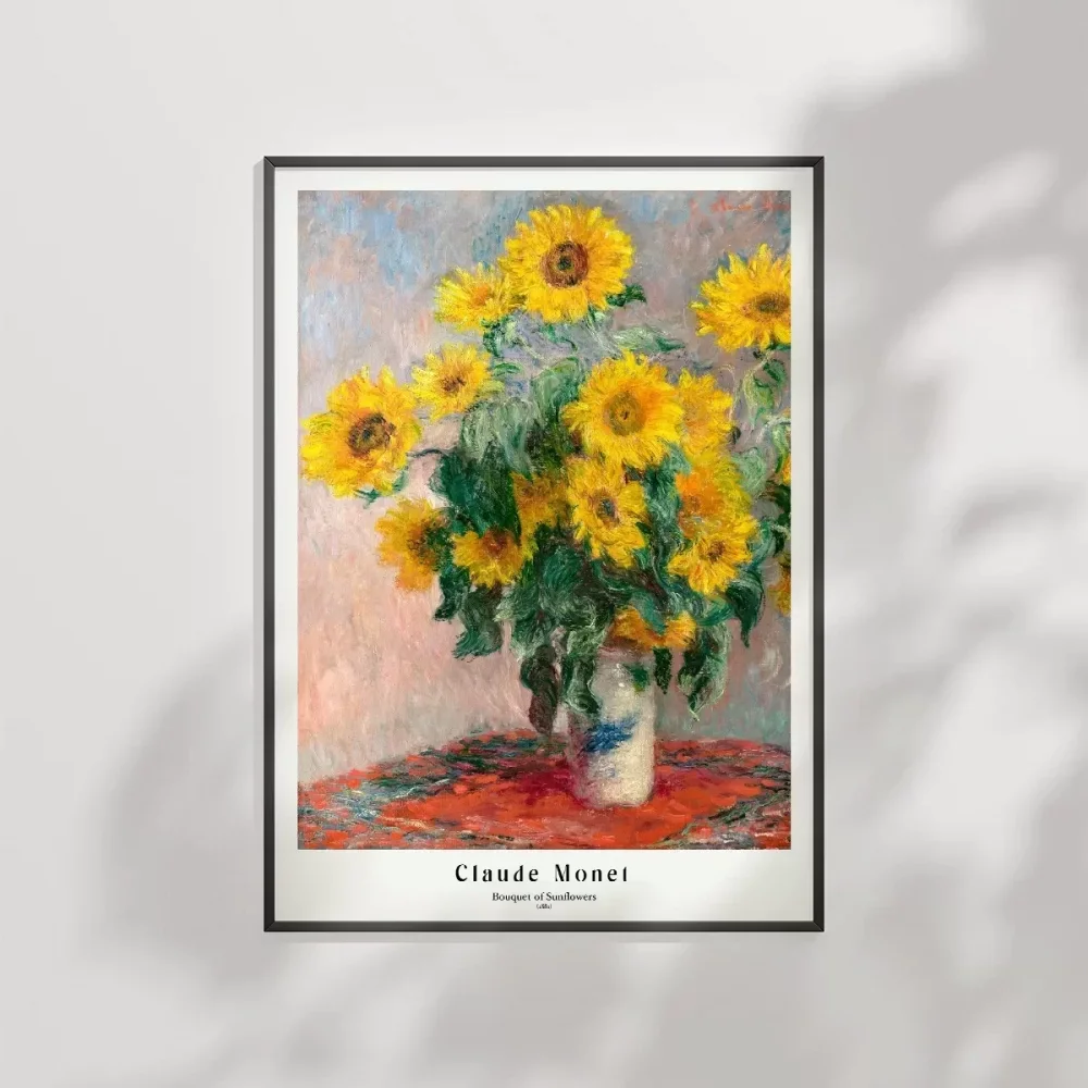 Claude Monet Ayçiçeği Buketi Poster