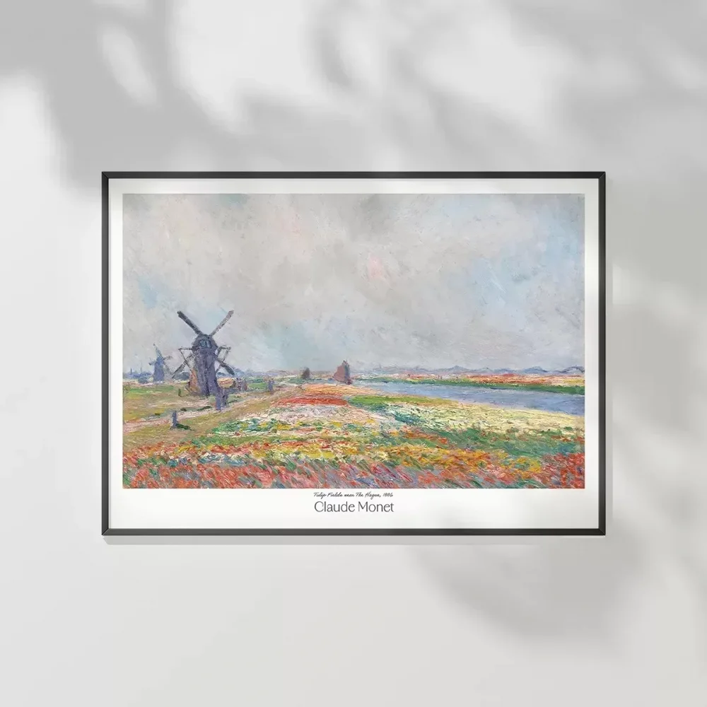 Claude Monet Hadue Yakınlarında Lale bahçeleri Poster