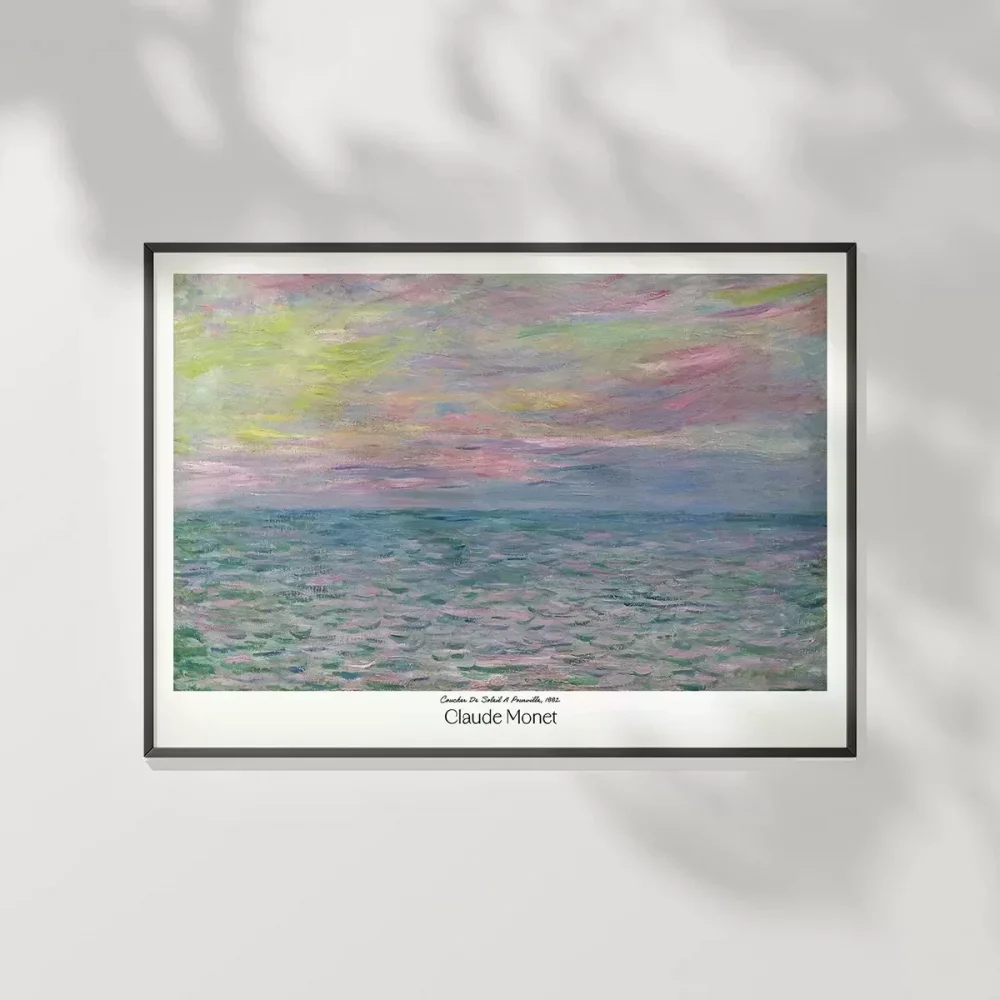 Claude Monet Pouvillede Gün Batımı Poster