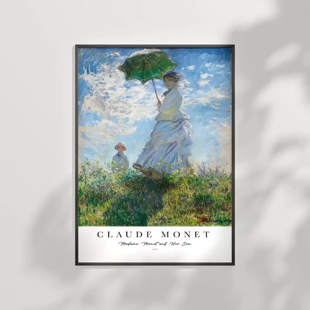 Claude Monet Şemsiyeli Kadın (2) Poster