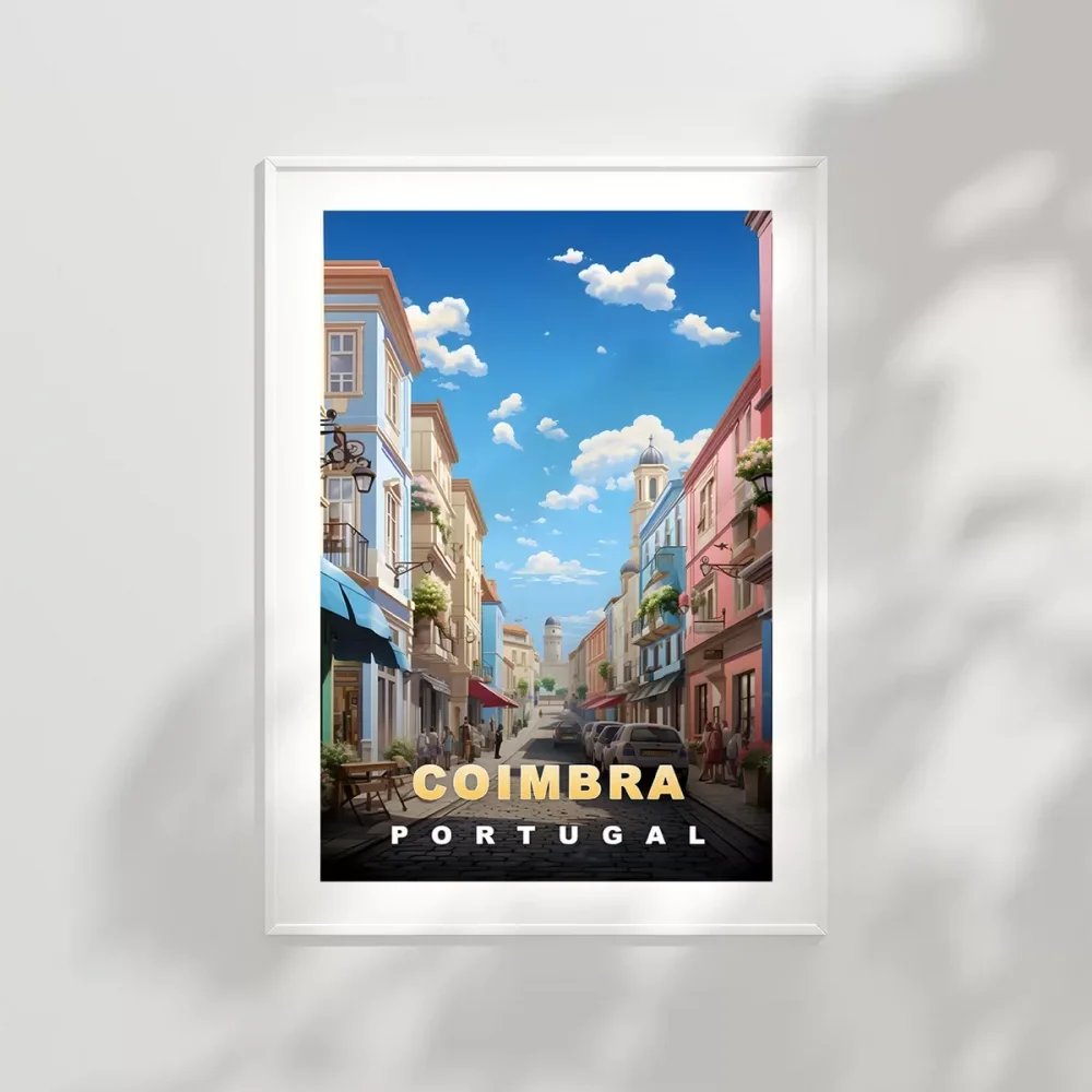 Coimbranın Renkli Sokakları Poster