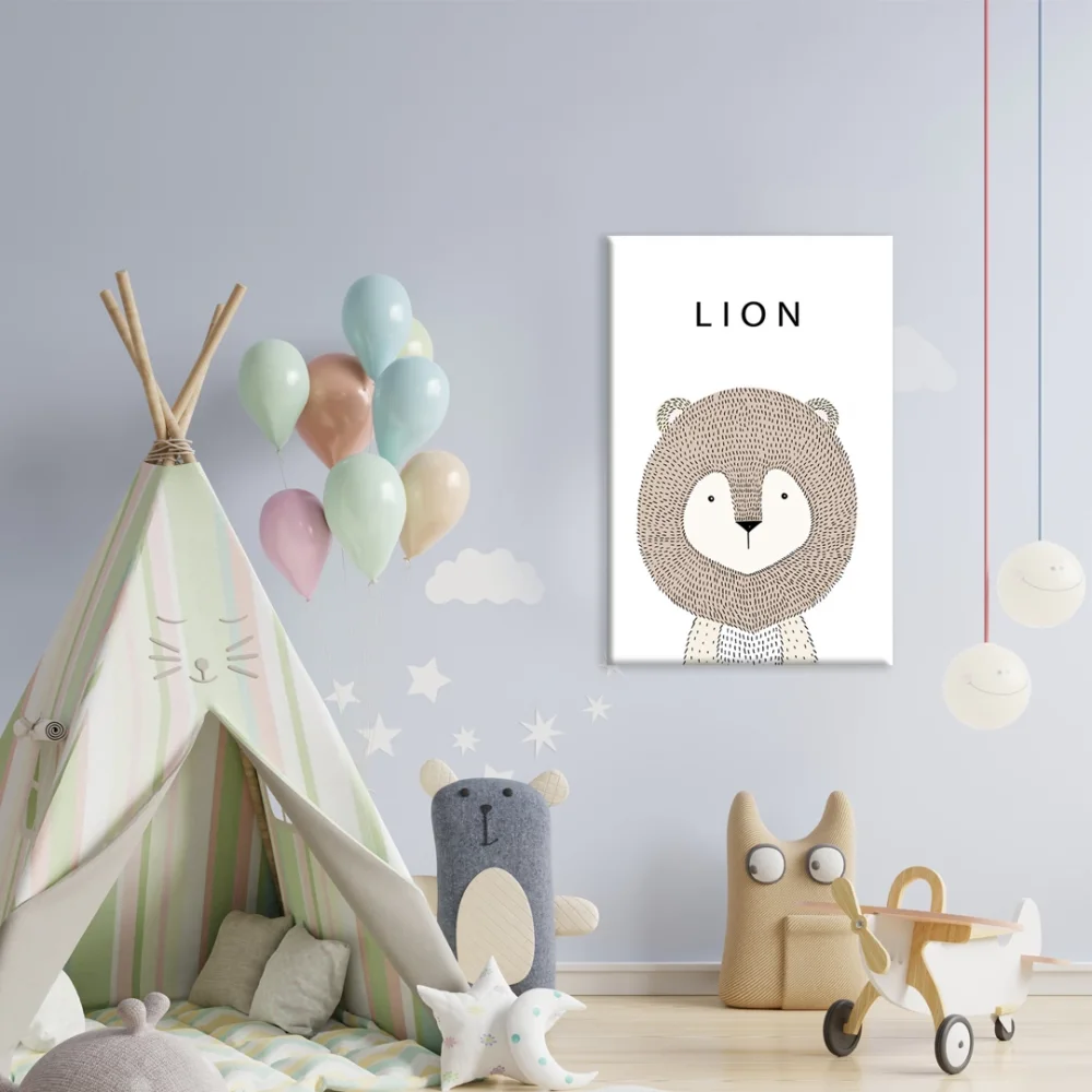 Minik Aslan Kanvas Tablo