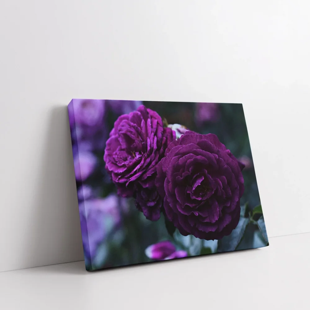 Mor Çiçek Kanvas Tablo
