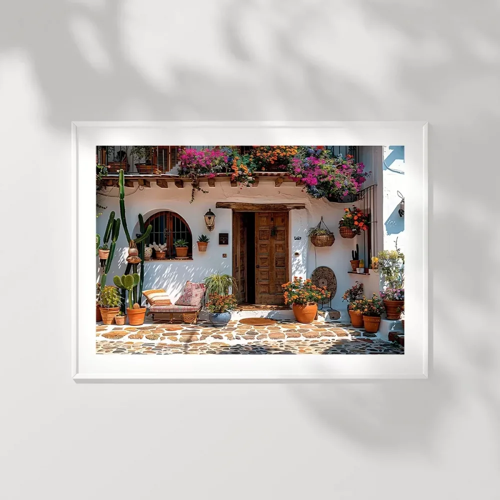 Doğanın Renkleriyle Süslenen Ev Poster