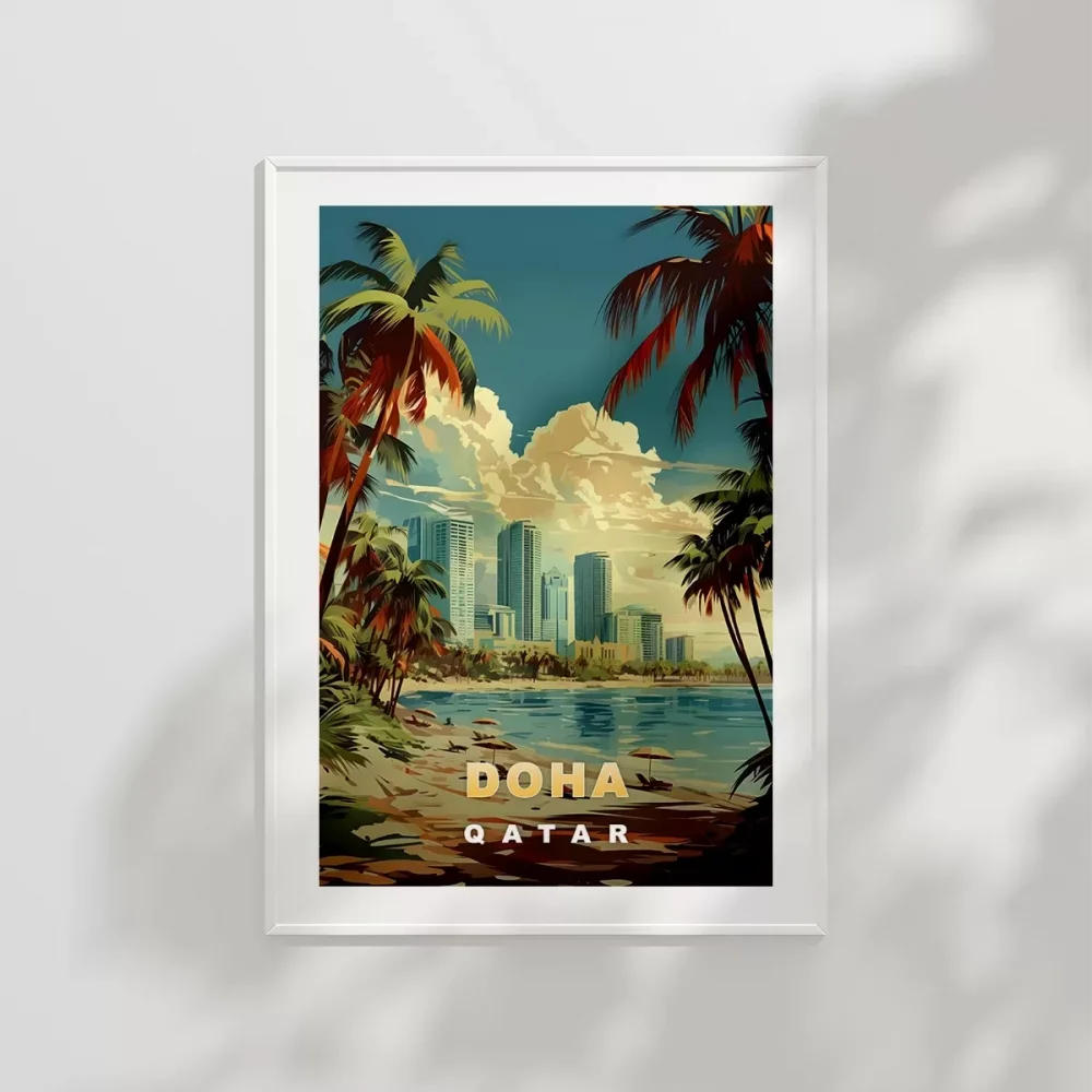 Doha Şehir Manzarası Poster