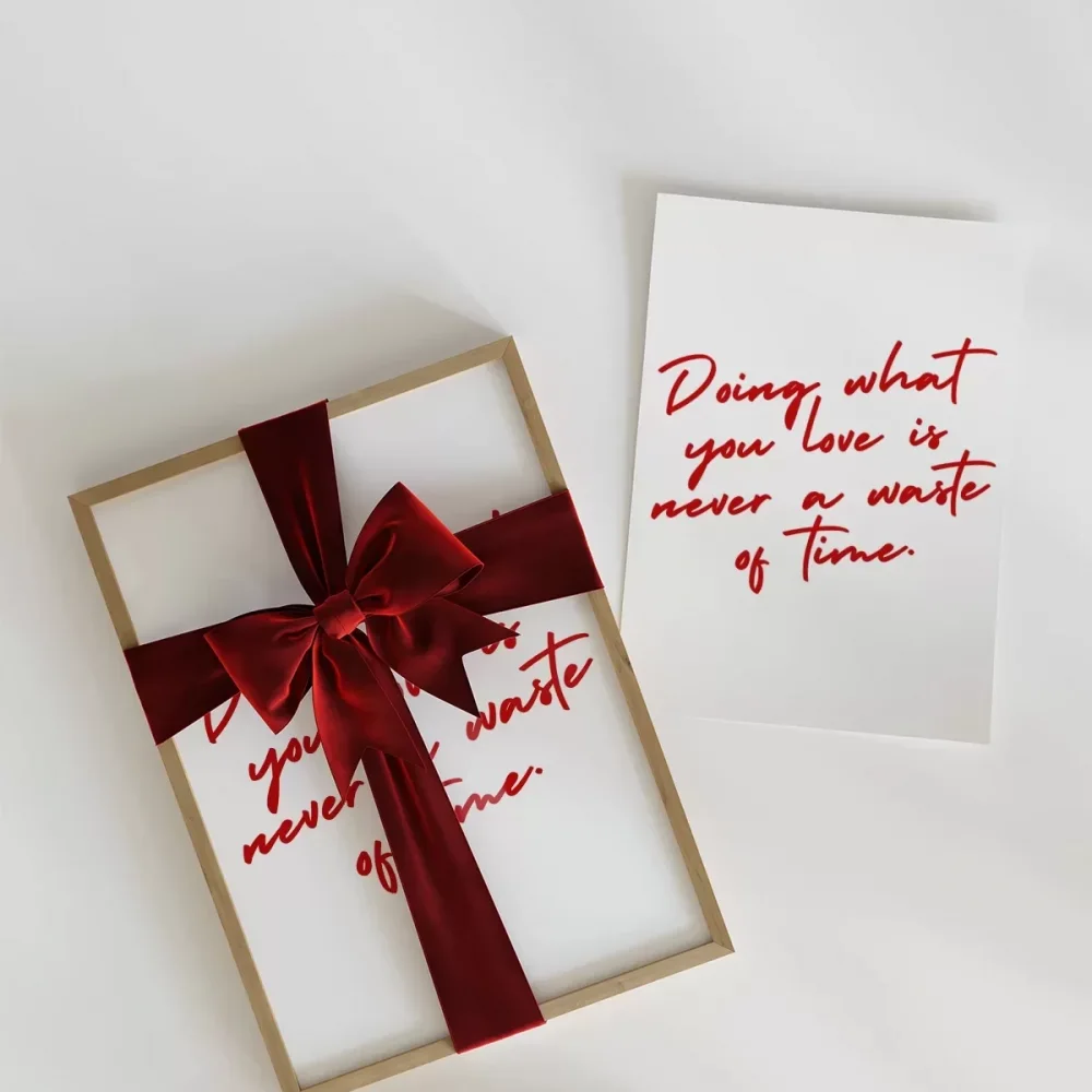 Doing What You Love El Yazısı Motivasyon Poster