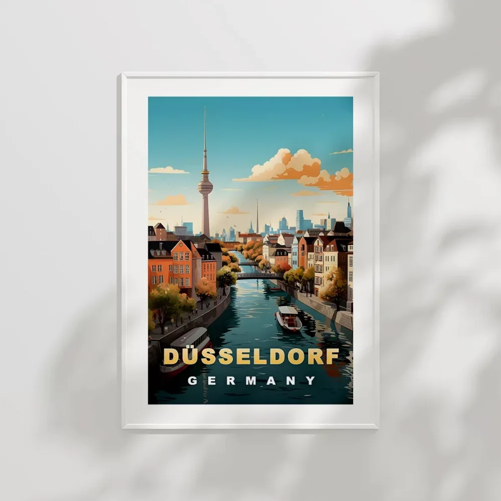 Düsseldorf Almanya Poster