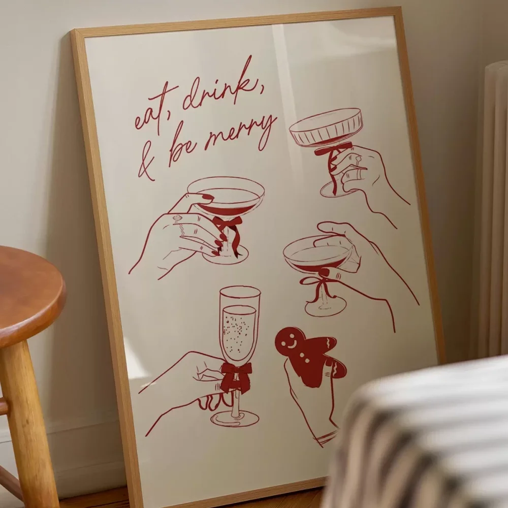 Eat, Drink & Be Merry Kutlama ve Neşe Poster