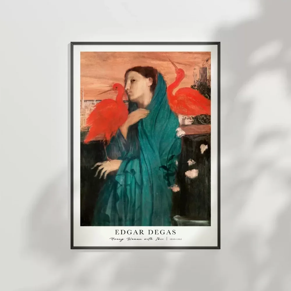 Edgar Degas Ibis İle Genç Kadın Poster