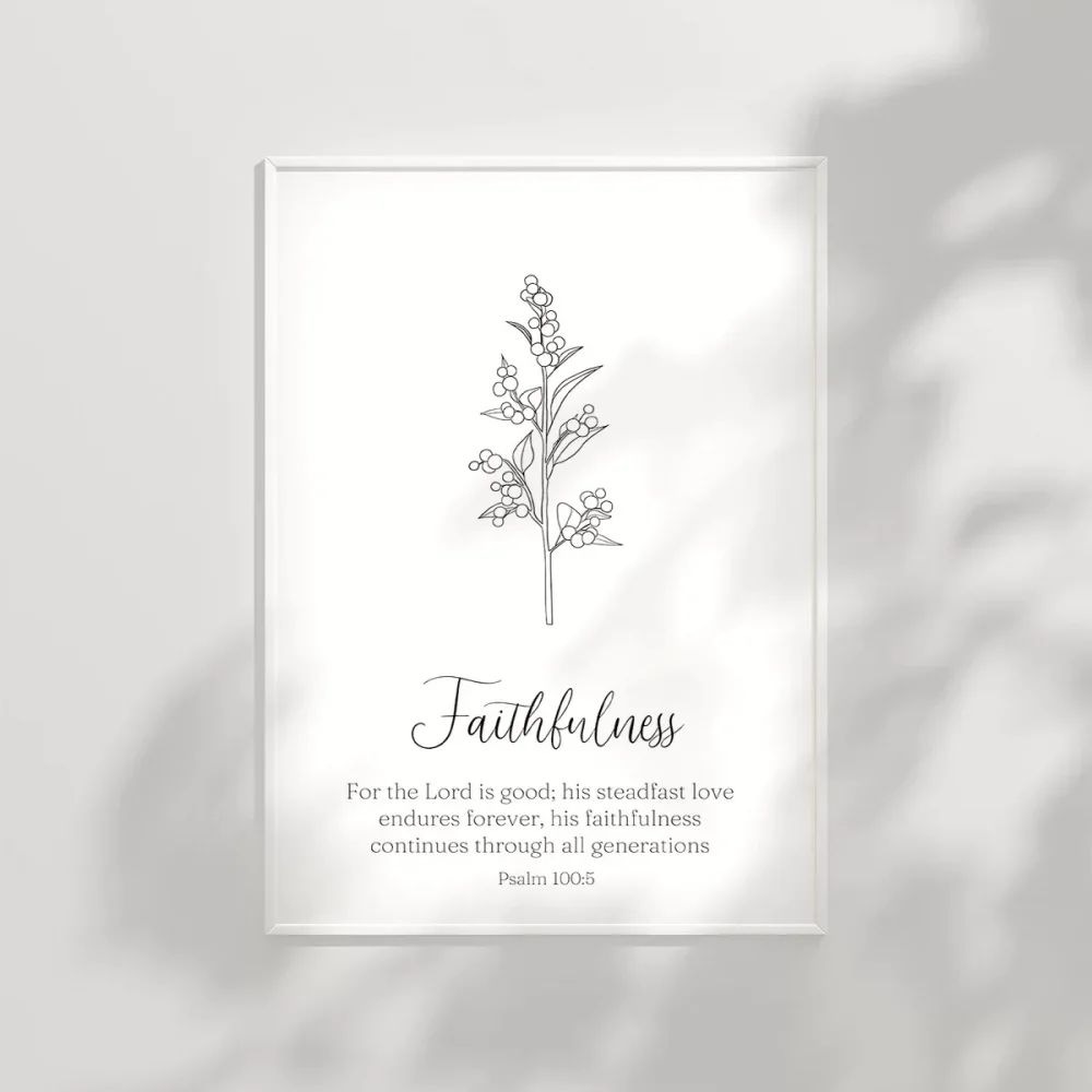 Faithfulness Temalı Minimalist Poster