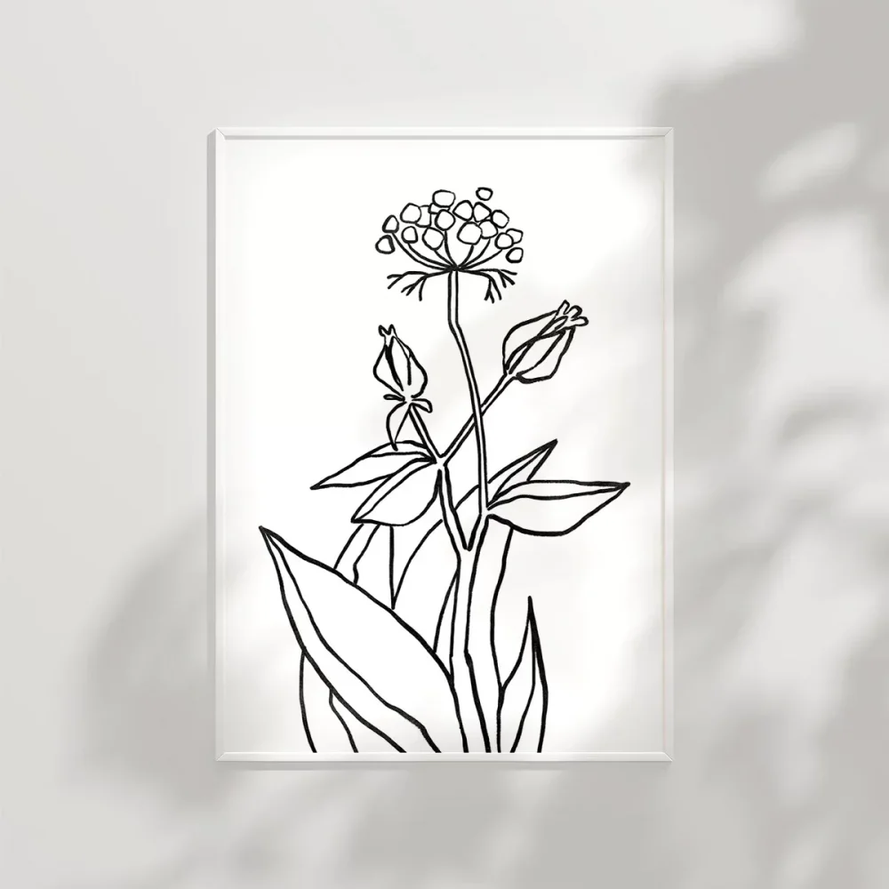 Floral Detaylı Doğa Temalı Poster