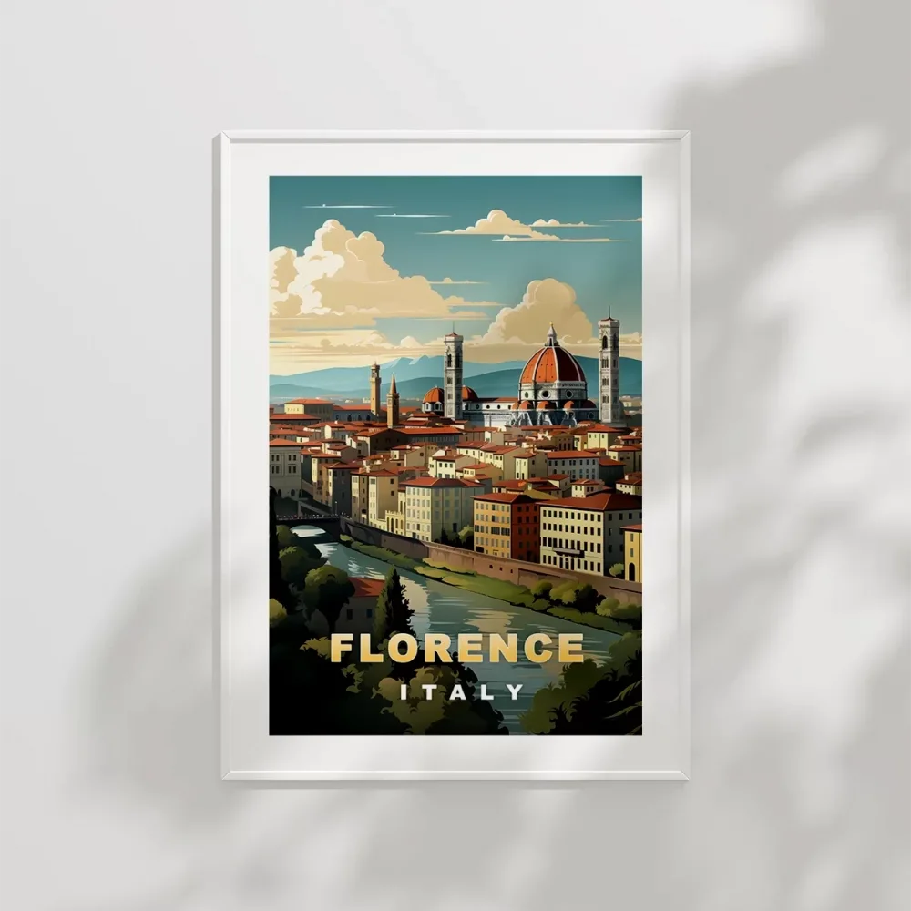 Floransa Katedrali ve Şehir Manzarası Poster