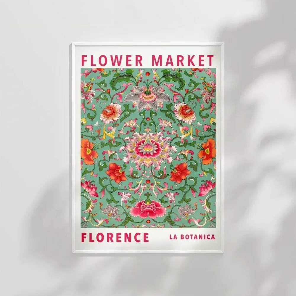 Flower Market Florence Poster