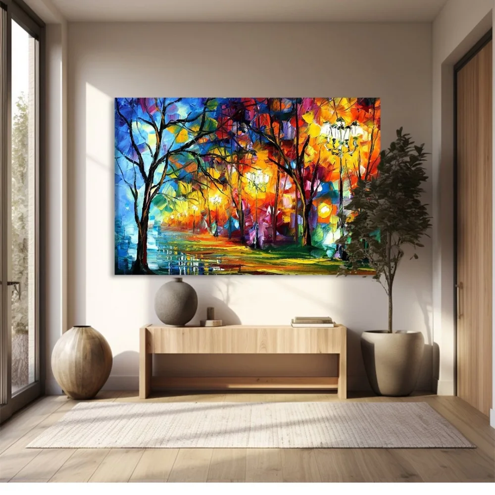 Gece Işıkları Kanvas Tablo