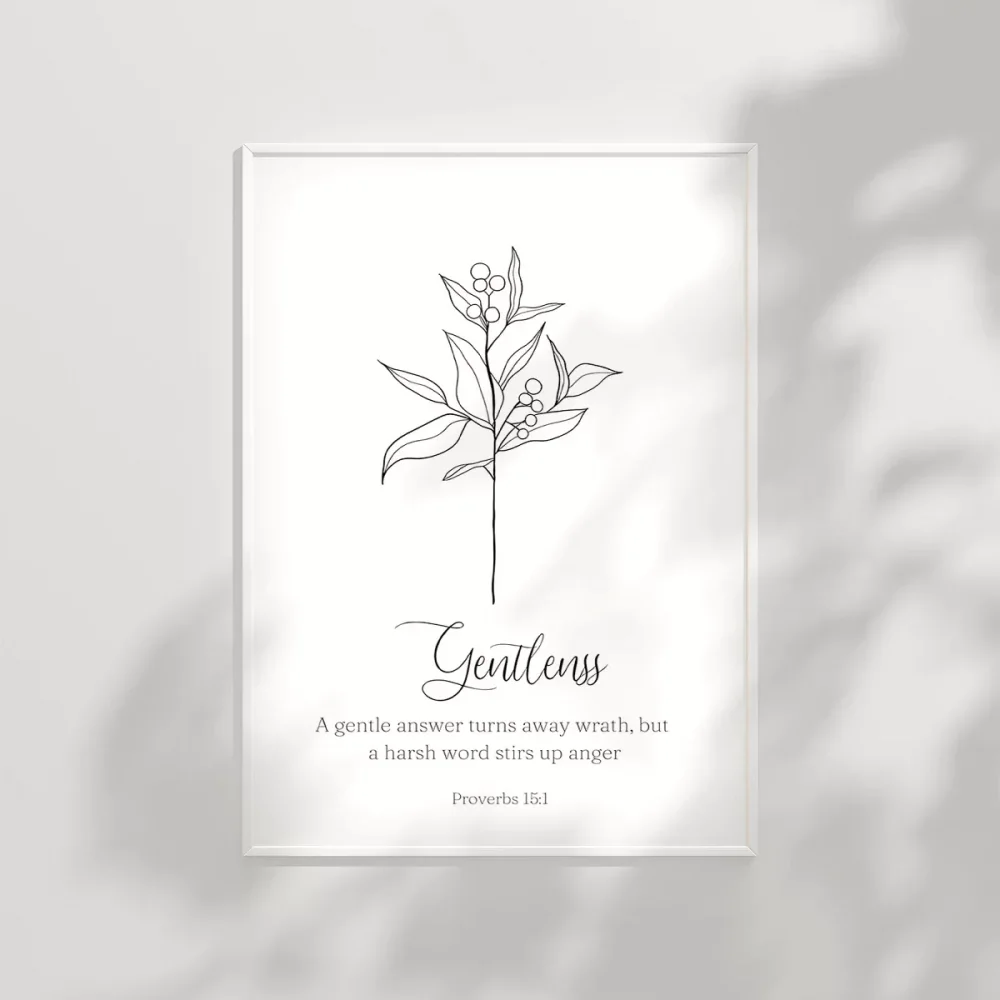 Gentleness Temalı Minimalist Poster