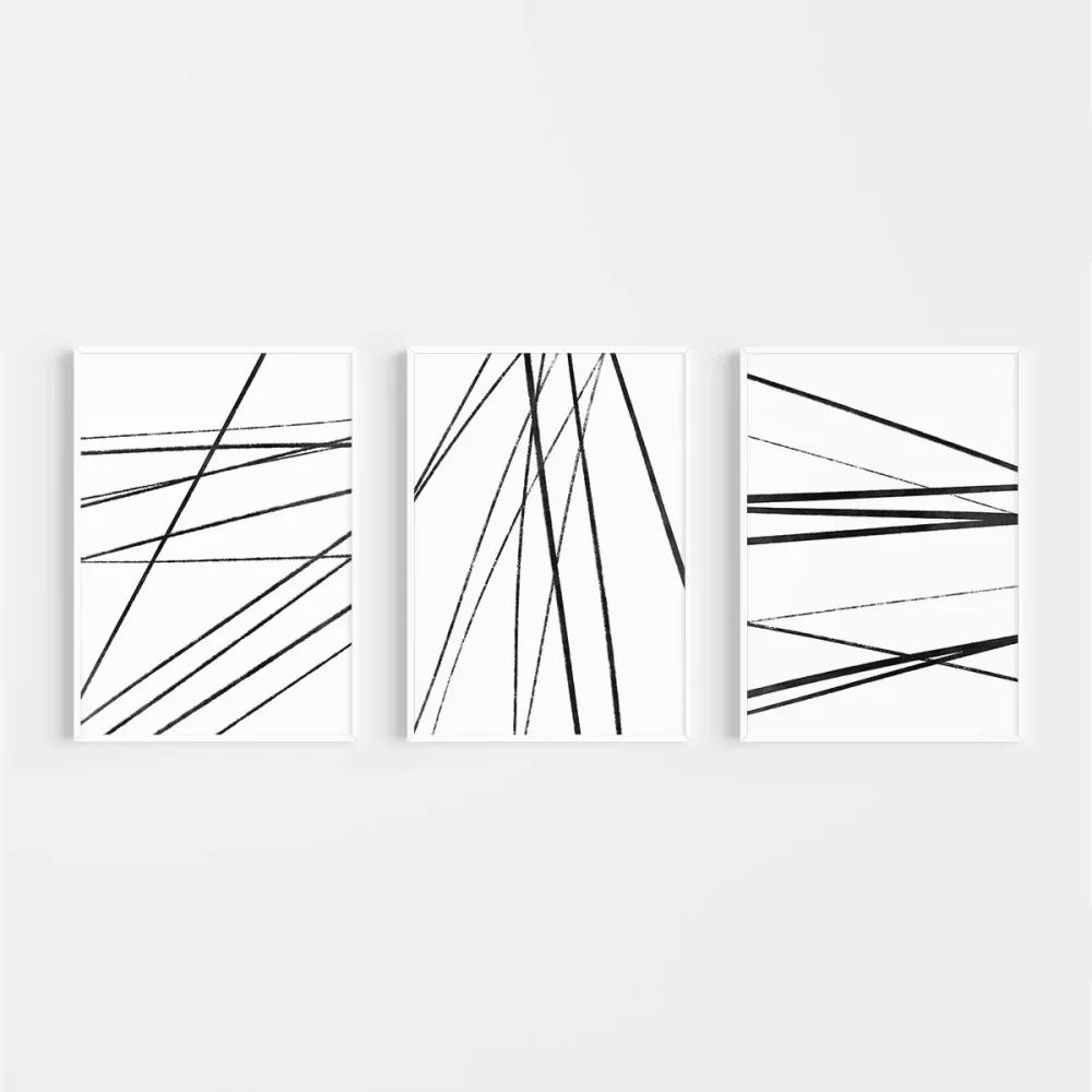Geometrik Çizgiler 3lü Poster