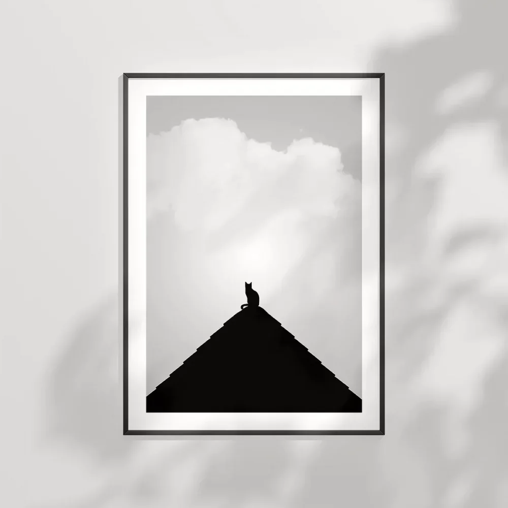 Göğe Bakan Kedi Poster