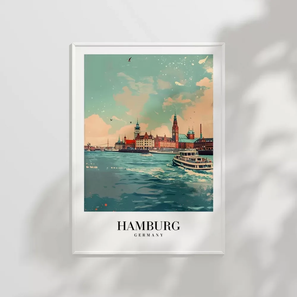 Hamburg Seyahat Poster