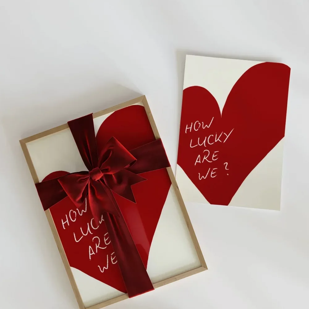 How Lucky Are We Kalp Tasarımlı Poster