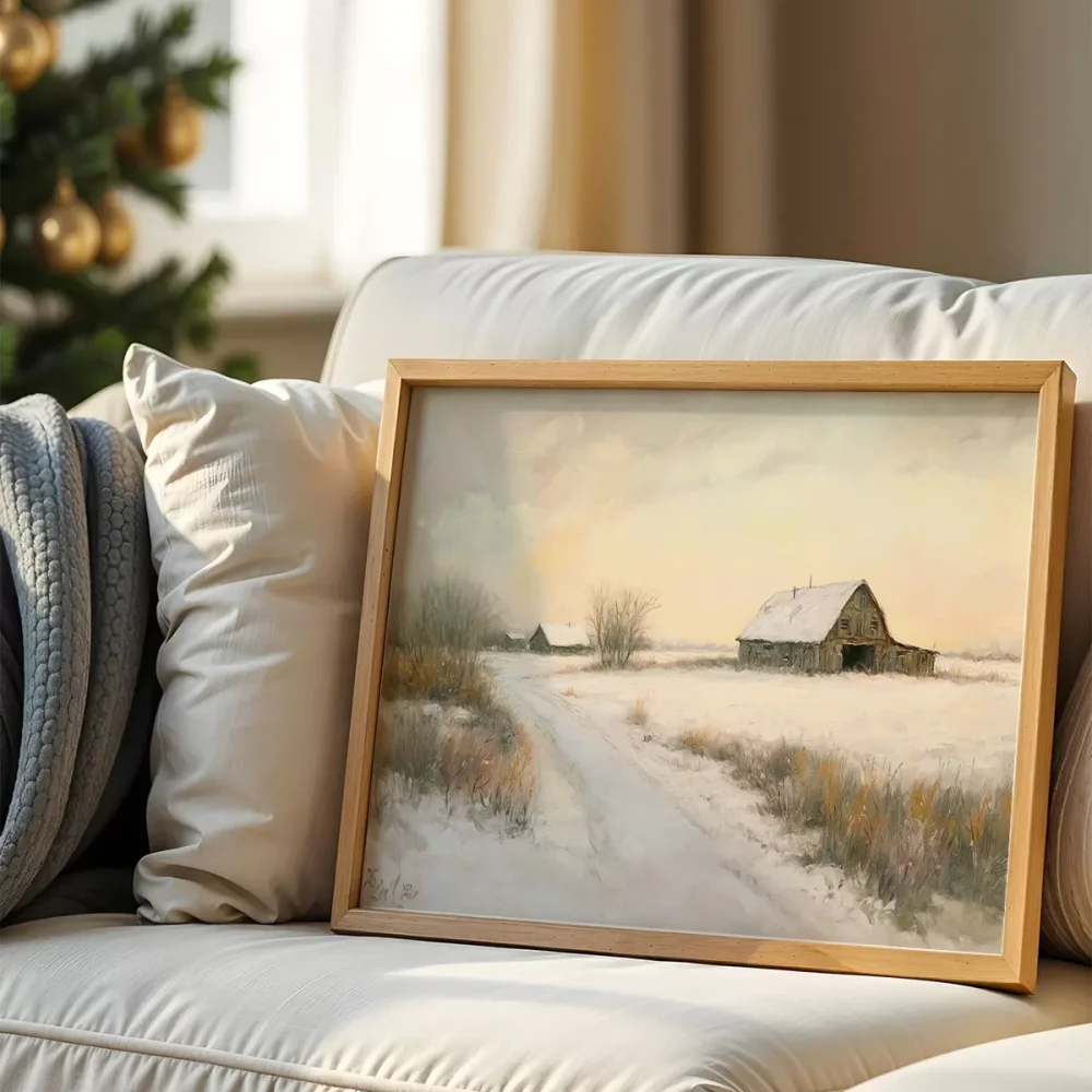 Huzurlu Kış Doğası Poster