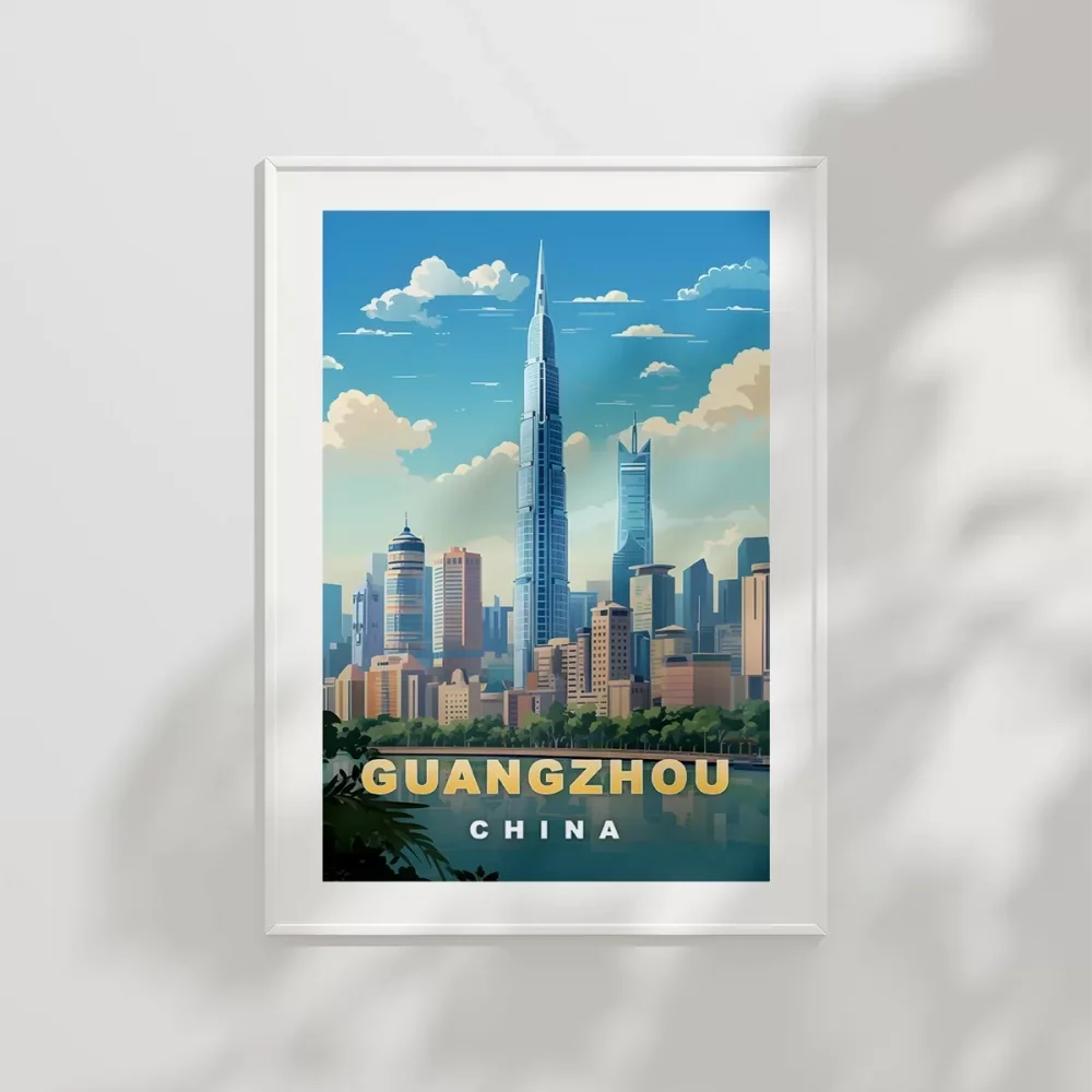 İhtişamlı Guangzhou Gökdelenleri Poster