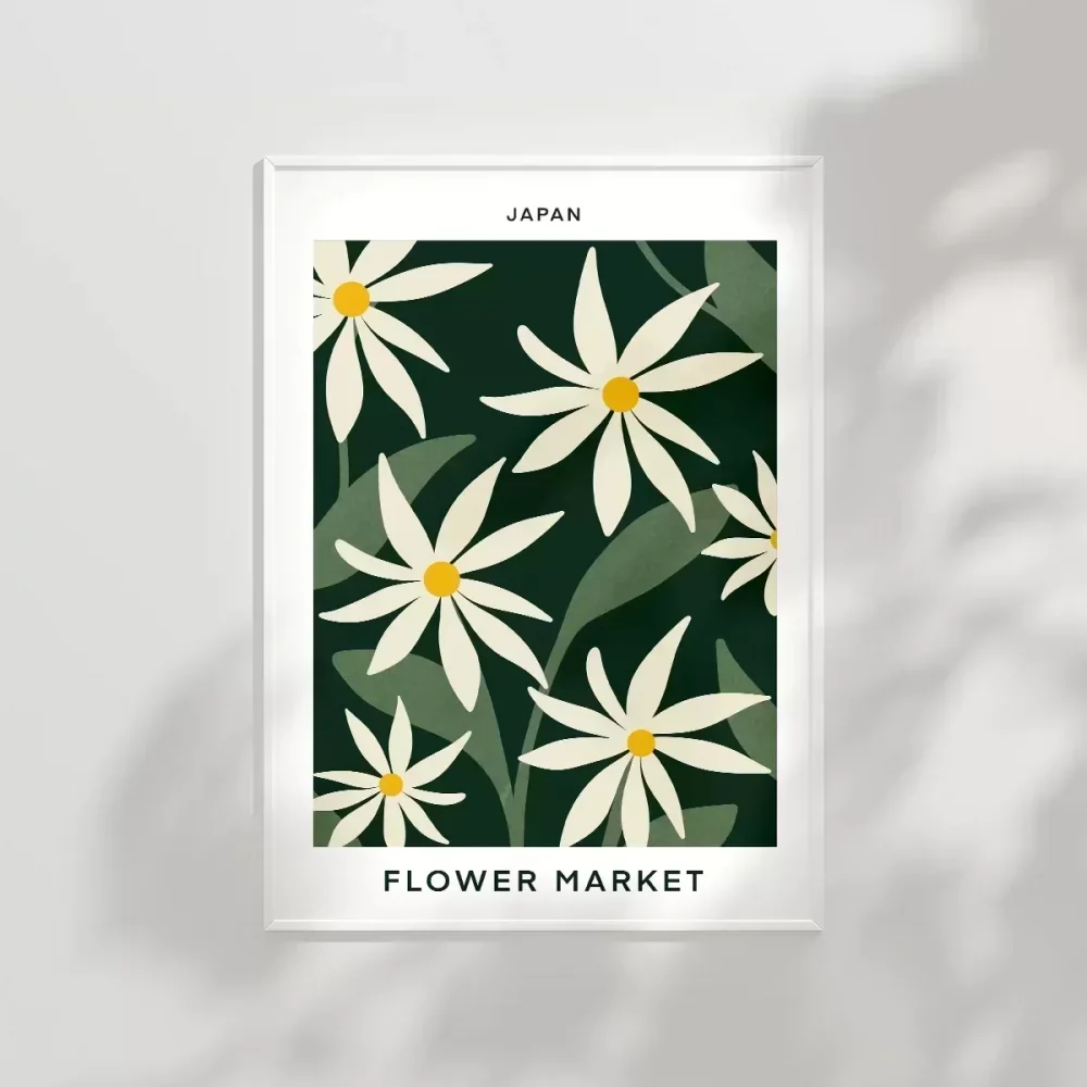 Japan Flower Market Poster