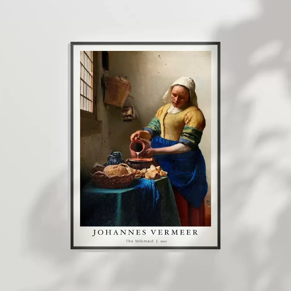 Johannes Vermeer Süt Boşaltan Kadın Poster