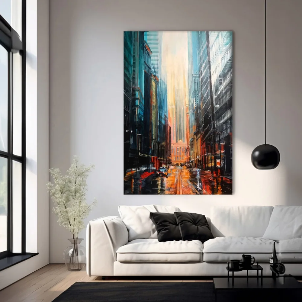 Yükselen Cam Kanvas Tablo