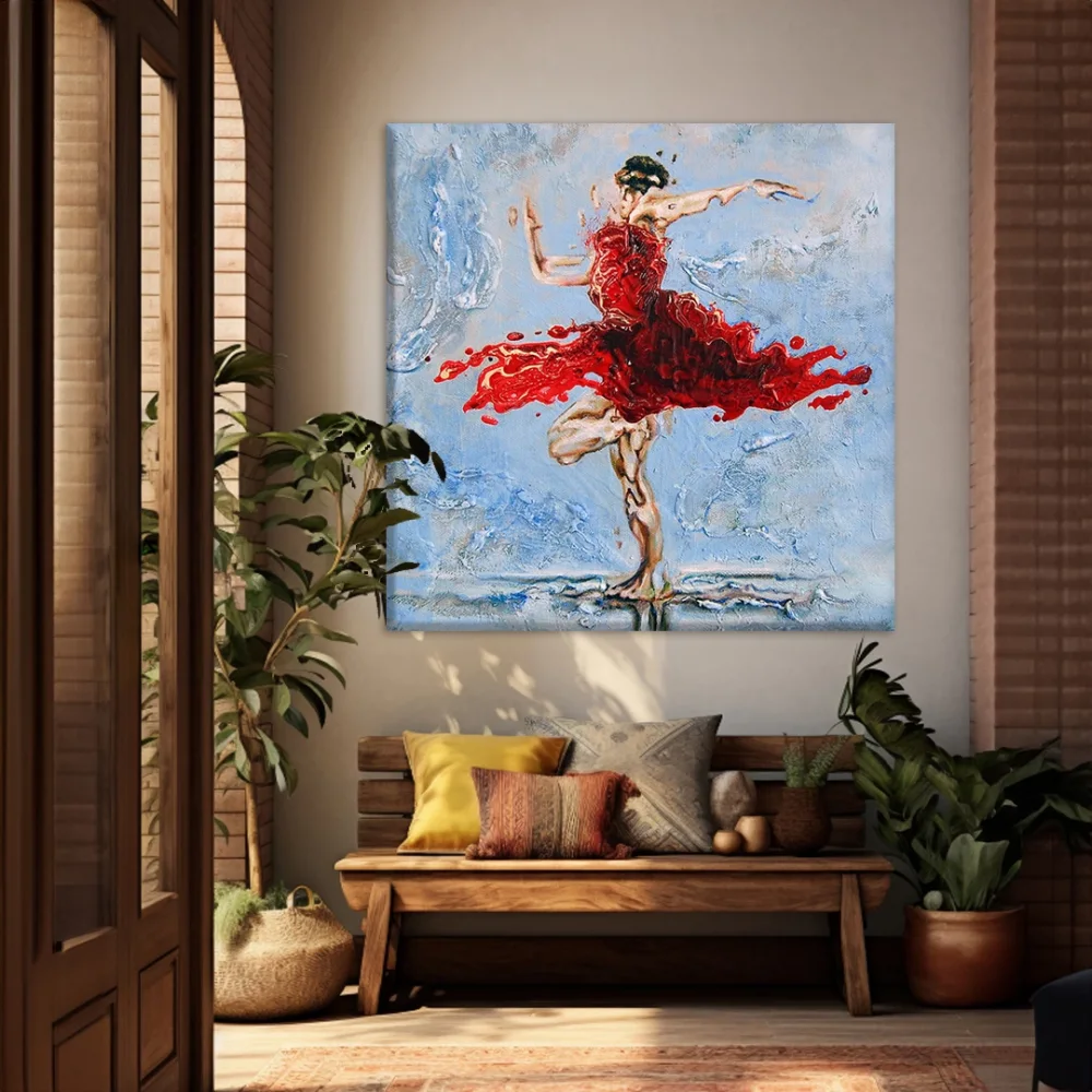 Kırmızı Tutku Kanvas Tablo