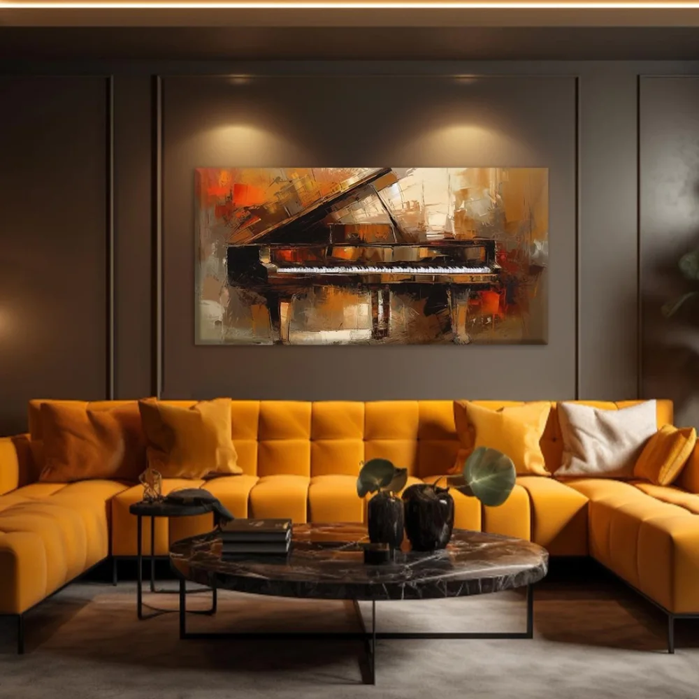 Yalnız Piyano Kanvas Tablo